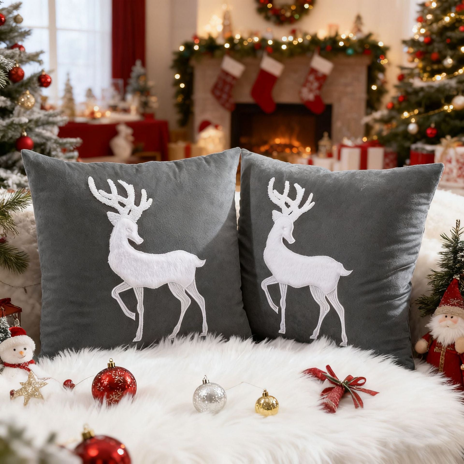 Christmas Embroidered Pillowcase