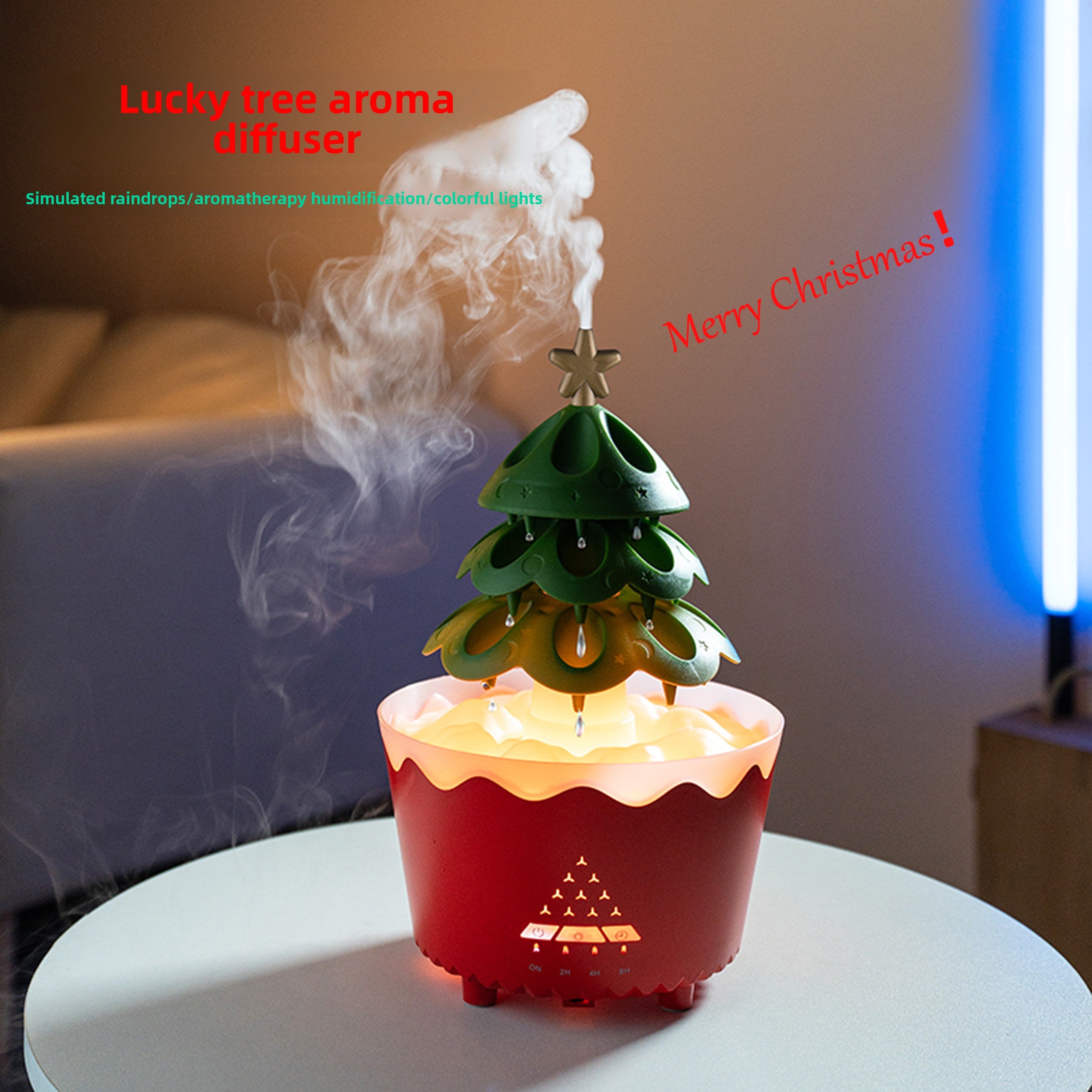 Rotating Christmas Tree Aromatherapy Diffuser with Humidifier