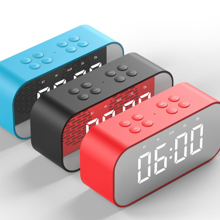 Portable Bluetooth Speaker with LED Alarm Clock and Bass