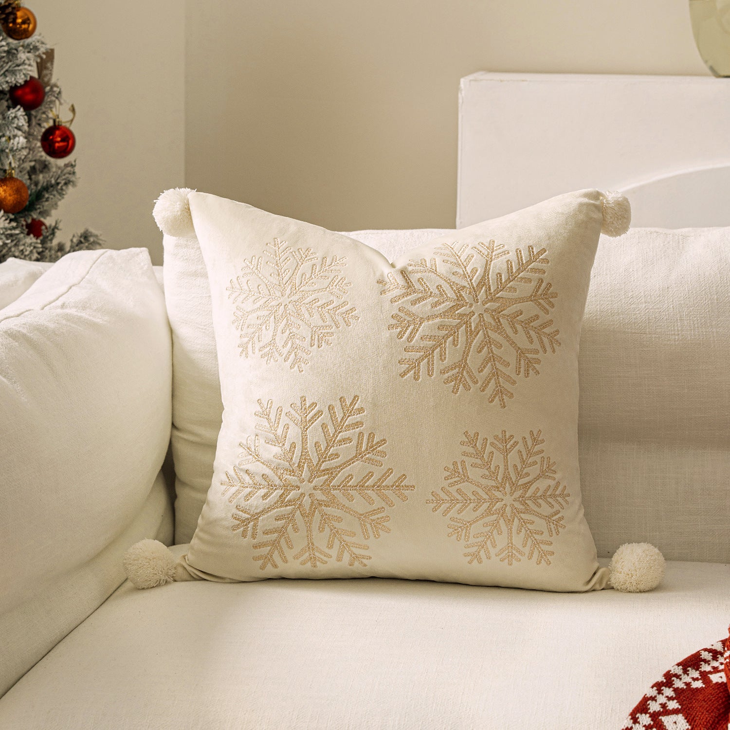 Christmas Embroidered Pillowcase