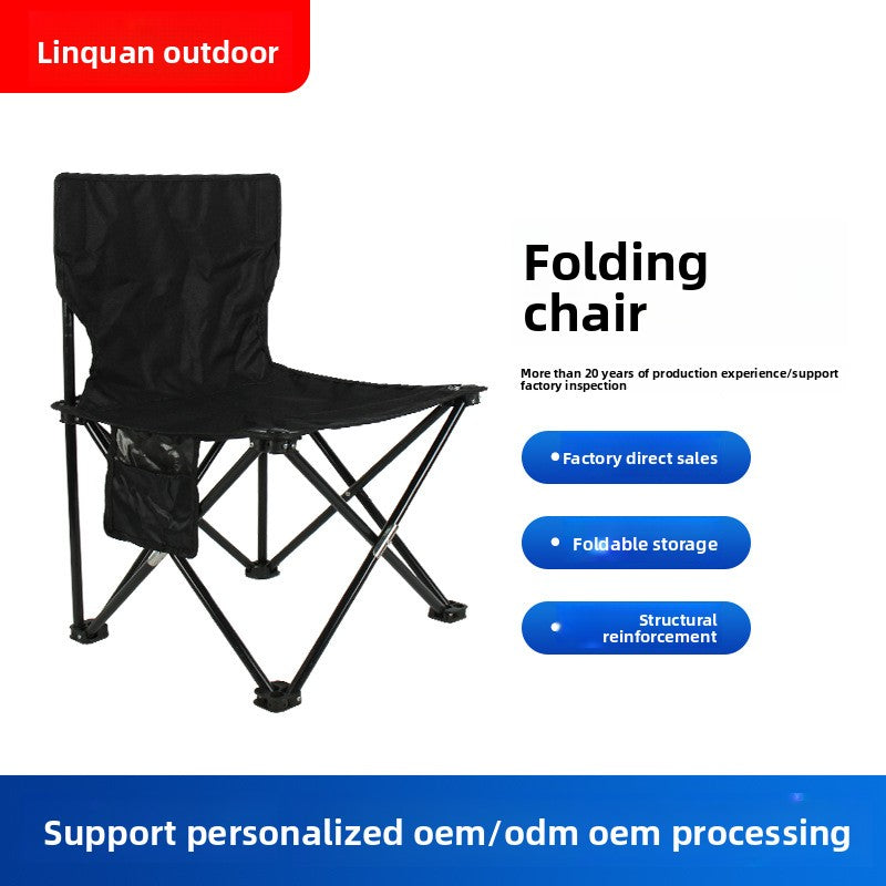 Outdoor Folding Chair Single Custom Logo Portable Camping Chair Camping Picnic Folding Chair Art Sketch Chair