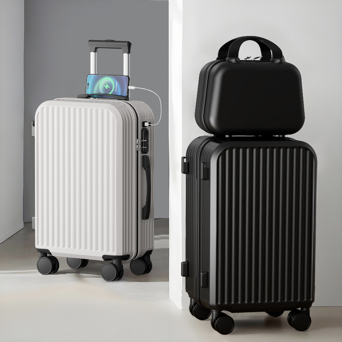 New Contrast Color Durable Luggage Case