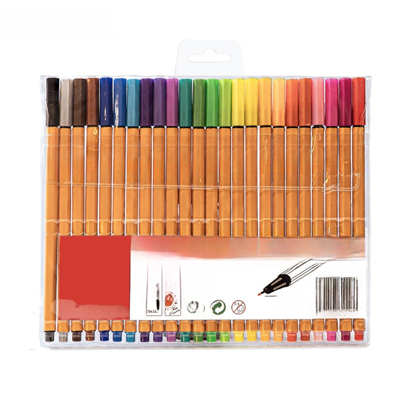 Colored marker pens for drawing and outlining