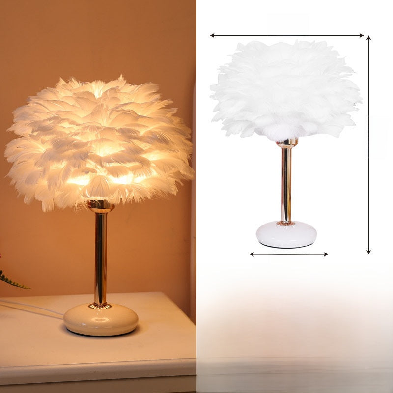 Crystal Feather Table Lamp