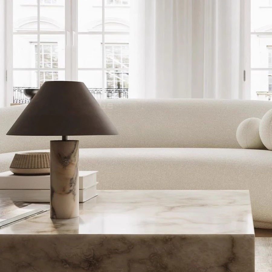 Natural marble table lamp