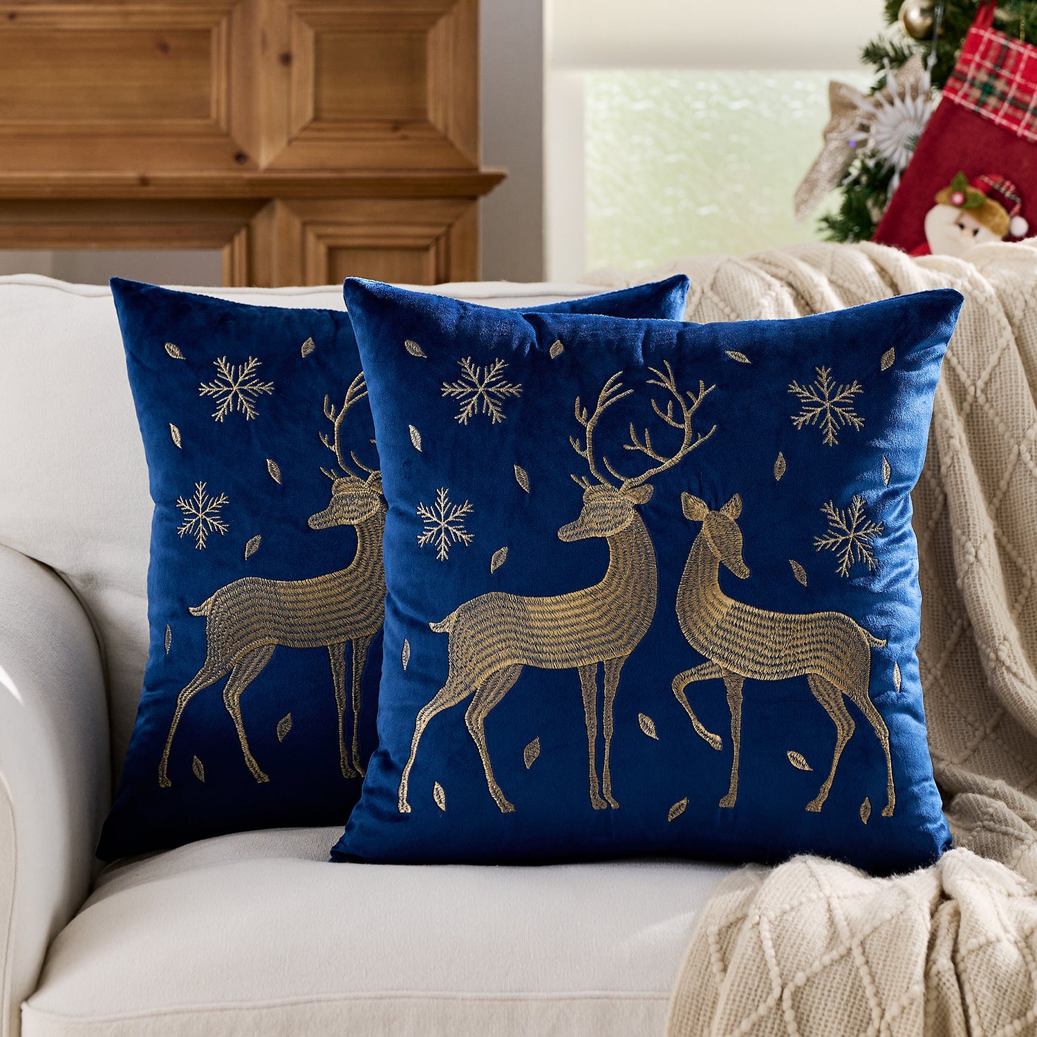 Christmas Embroidered Pillowcase