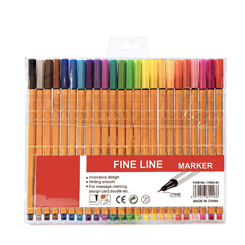 Colored marker pens for drawing and outlining