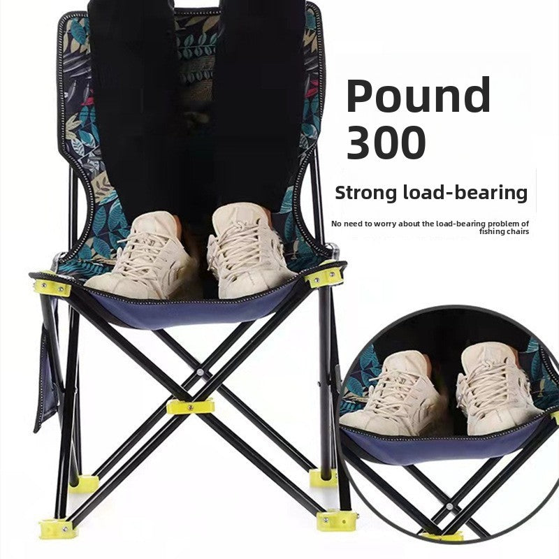 Outdoor Folding Chair Single Custom Logo Portable Camping Chair Camping Picnic Folding Chair Art Sketch Chair