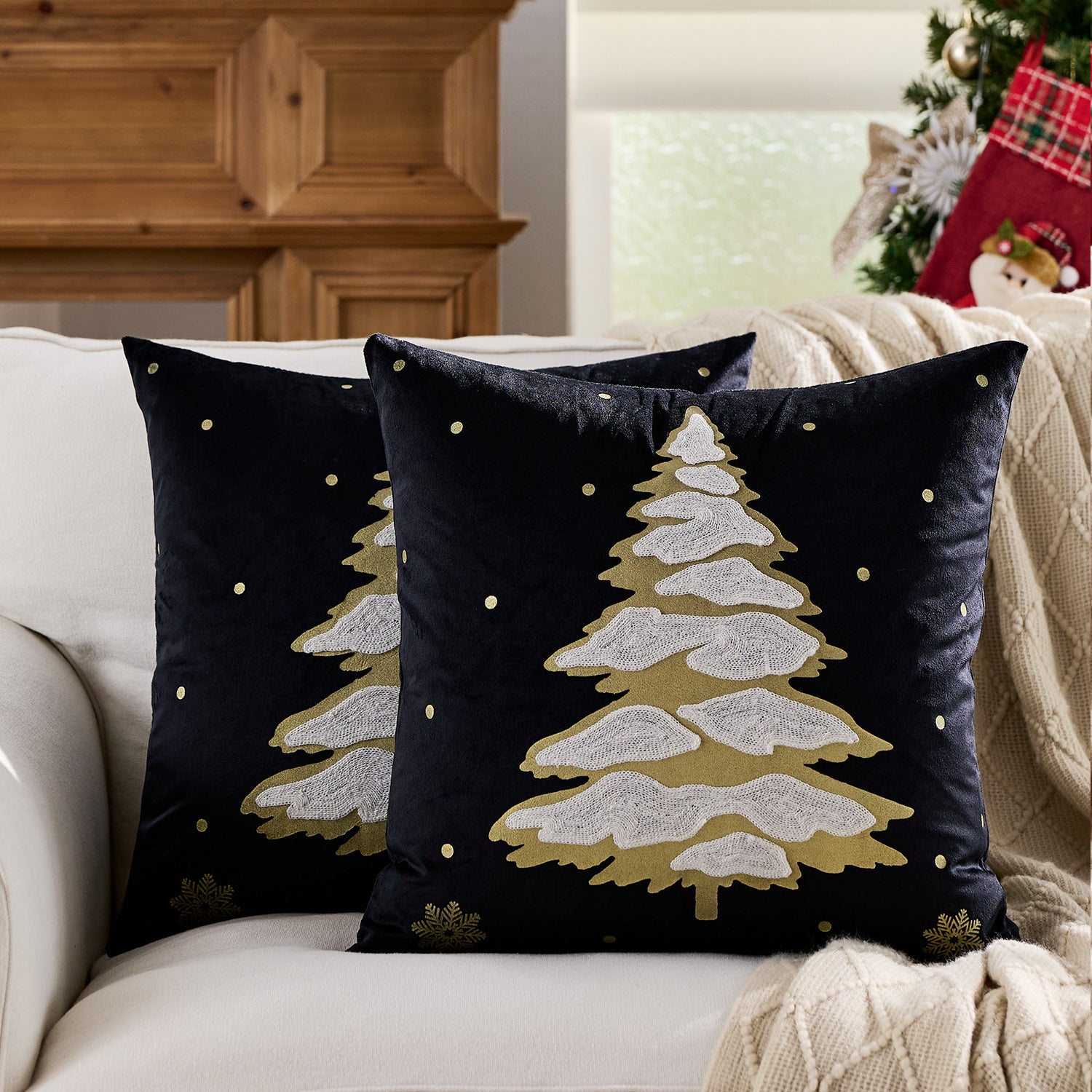 Christmas Embroidered Pillowcase