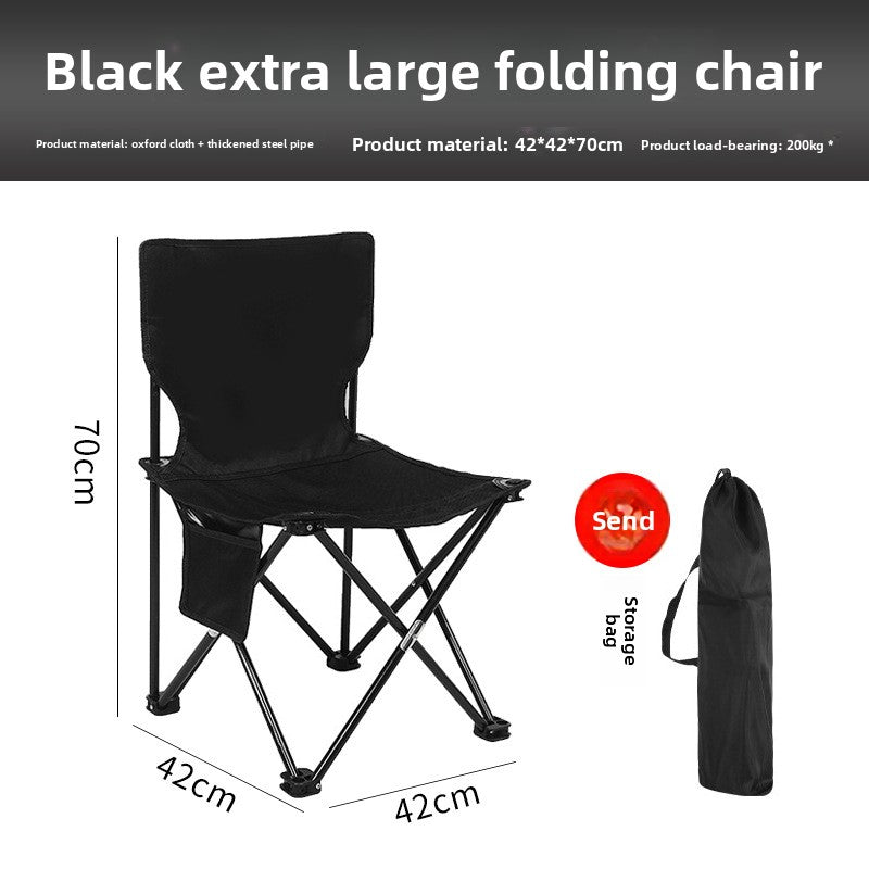 Outdoor Folding Chair Single Custom Logo Portable Camping Chair Camping Picnic Folding Chair Art Sketch Chair