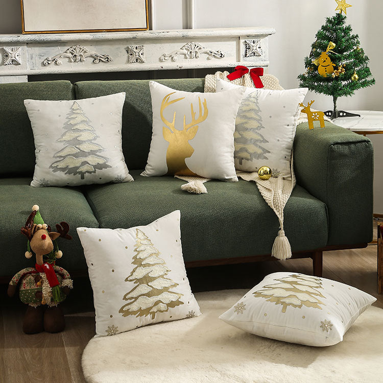 Christmas Embroidered Pillowcase