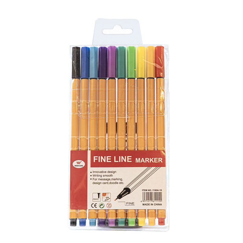Colored marker pens for drawing and outlining