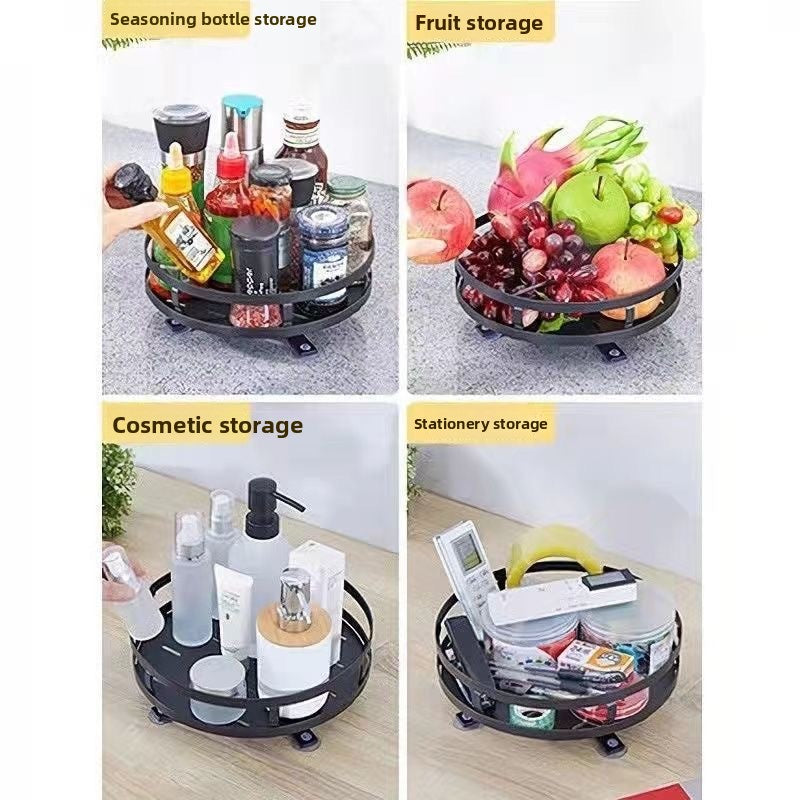 Adjustable Rotatable Metal Kitchen Spice Storage Rack