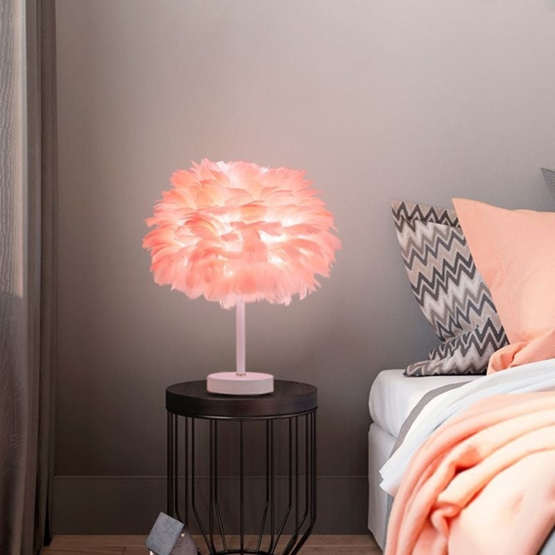 Crystal Feather Table Lamp