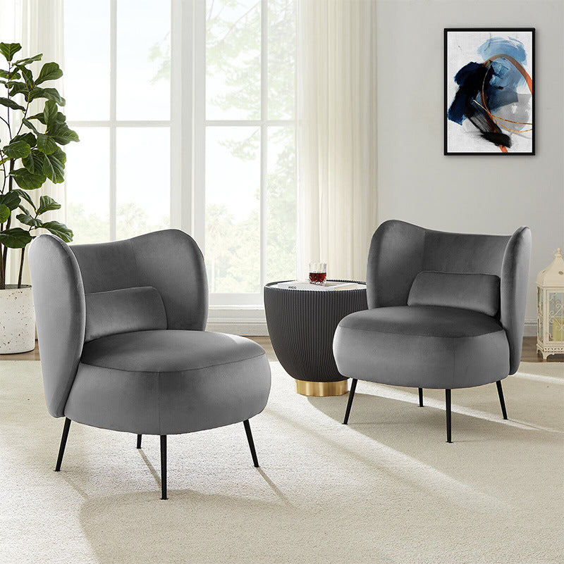 Nordic Velvet Single Sofa Chair Leisure Backrest