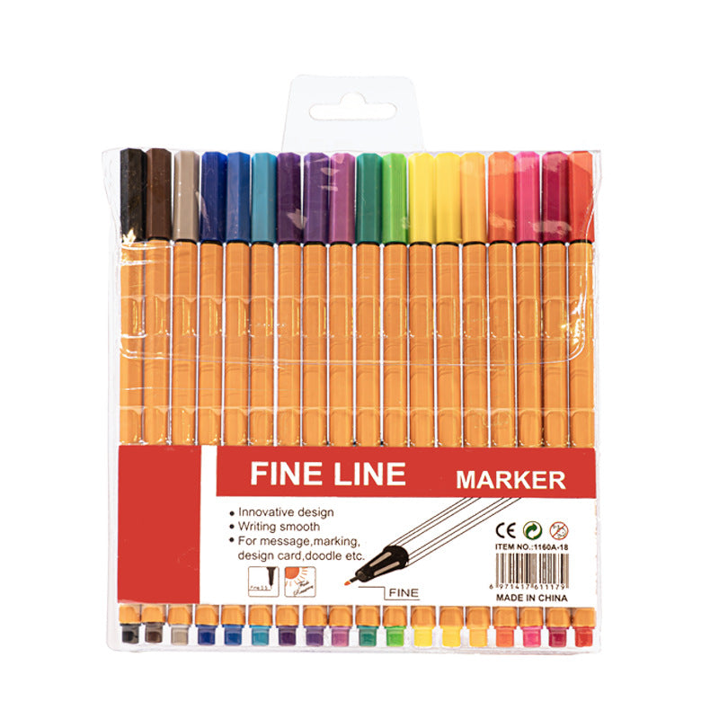 Colored marker pens for drawing and outlining
