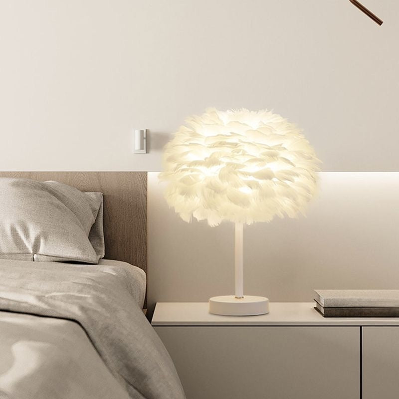 Crystal Feather Table Lamp