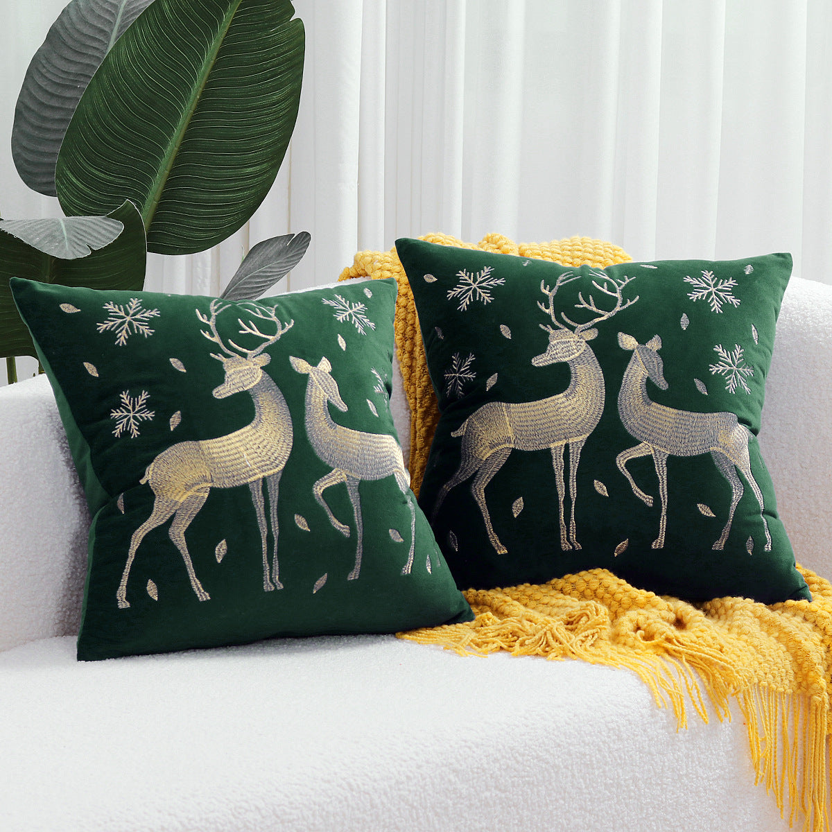 Christmas Embroidered Pillowcase