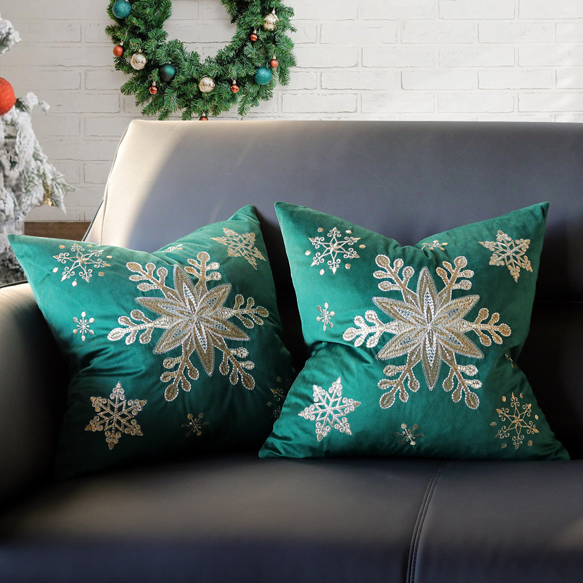 Christmas Embroidered Pillowcase