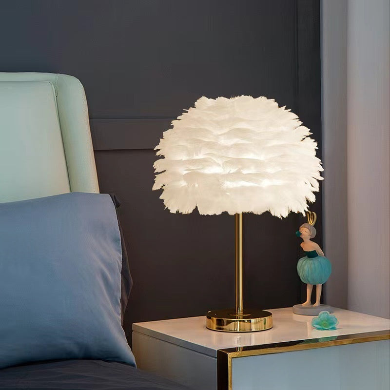 Crystal Feather Table Lamp
