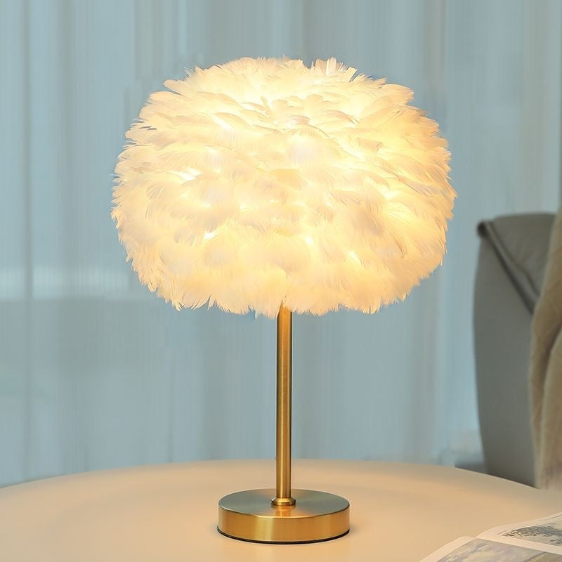 Crystal Feather Table Lamp