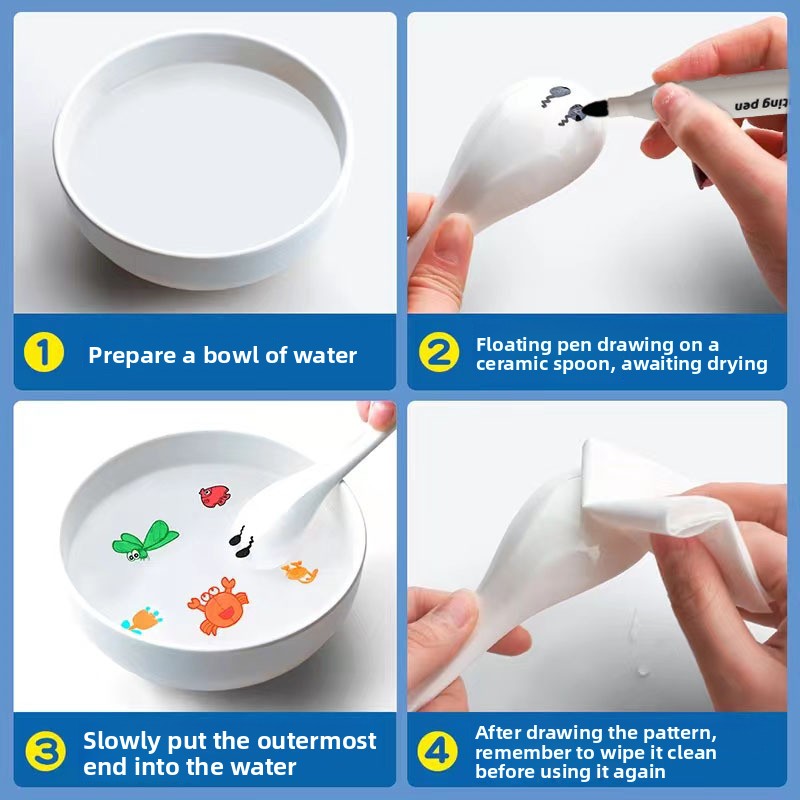 Floating Water-Based Whiteboard Pens for Kids