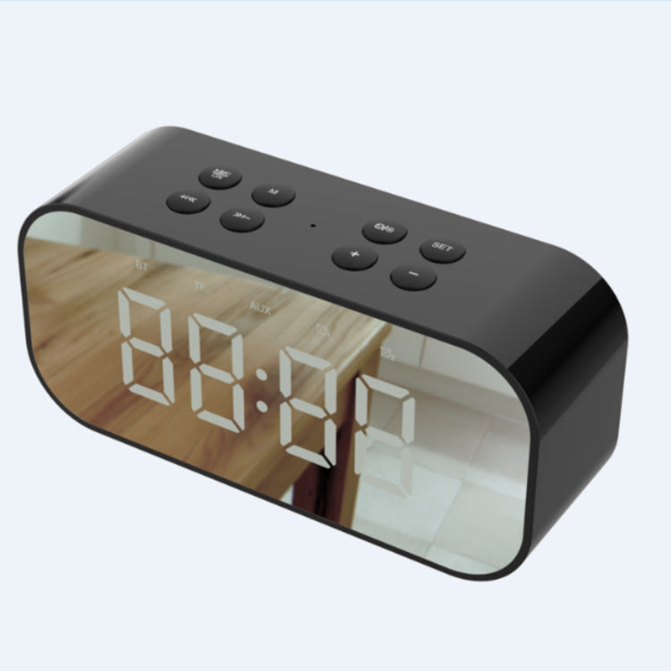 Portable Bluetooth Speaker with LED Alarm Clock and Bass