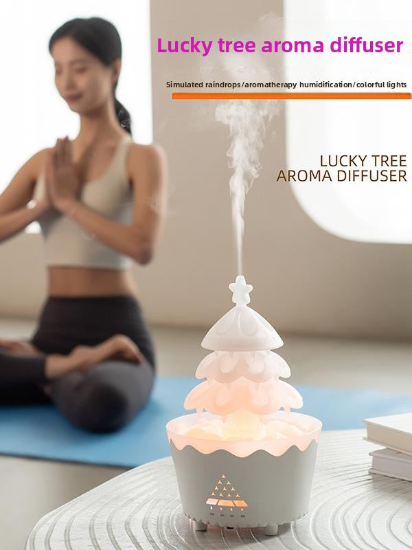 Rotating Christmas Tree Aromatherapy Diffuser with Humidifier