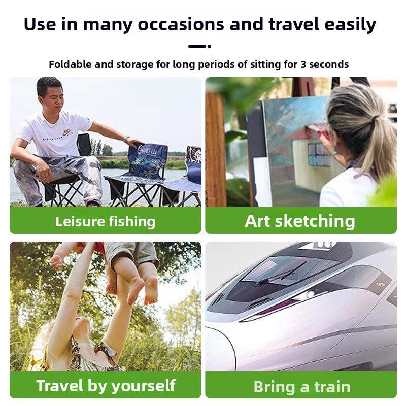 Outdoor Folding Chair Single Custom Logo Portable Camping Chair Camping Picnic Folding Chair Art Sketch Chair