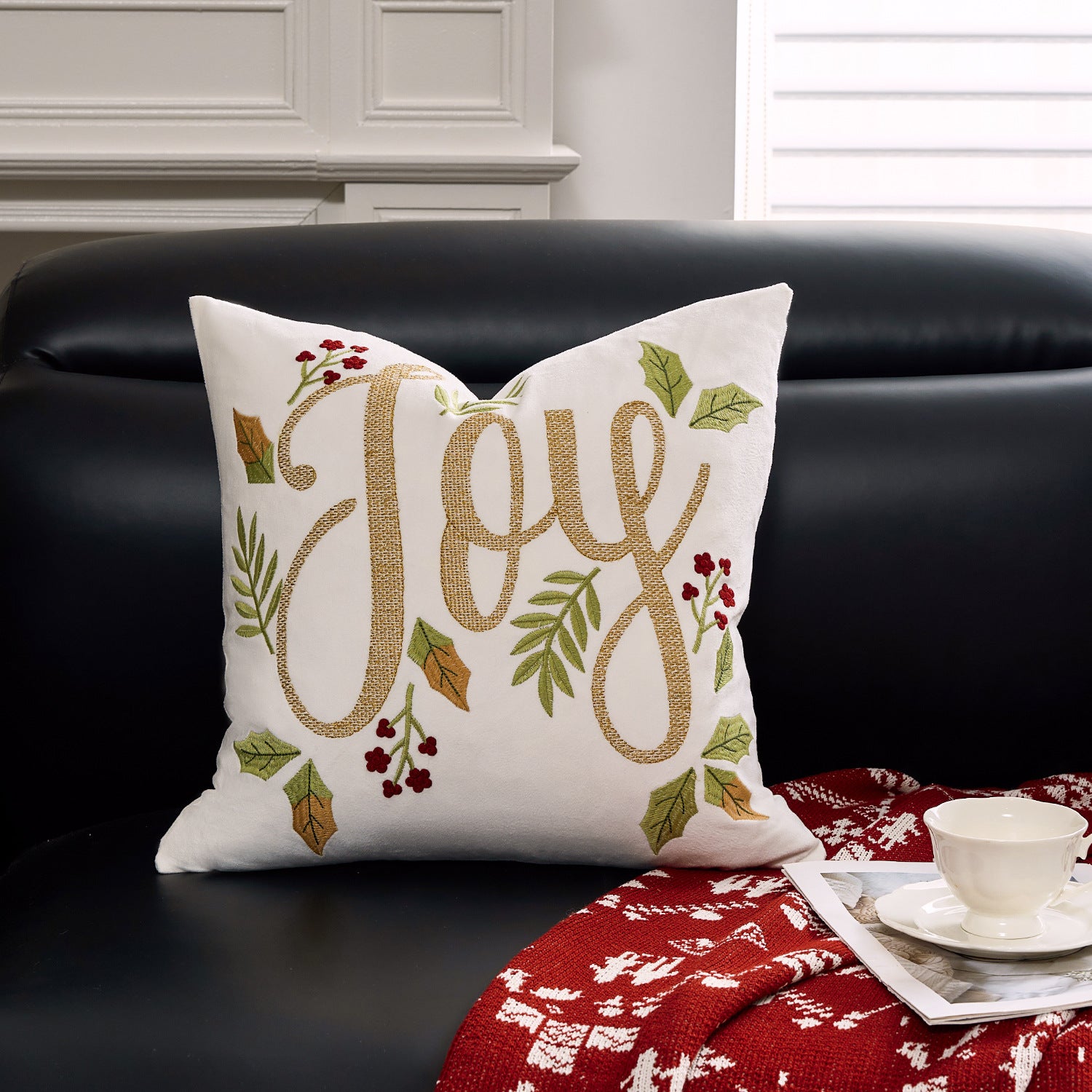 Christmas Embroidered Pillowcase